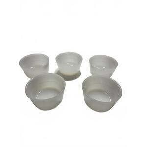 Glasbake Vintage Milk Glass Custard Cups